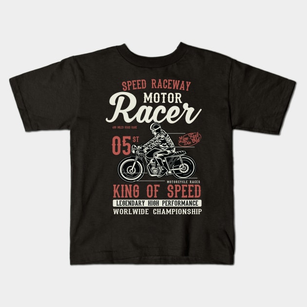 Moto Racer 2 Kids T-Shirt by PaunLiviu